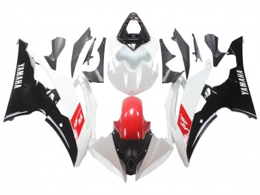 Meilleurs Carénages Moto Yamaha YZF 600 R6 2008-2016 - Blanc Rouge Noir Brillant