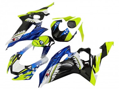 Meilleurs Carénages Moto Yamaha YZF 600 R6 2008-2016 - Vert Bleu Noir Requin