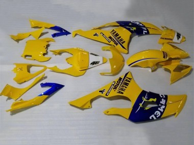 Meilleurs Carénages Moto Yamaha YZF 600 R6 2008-2016 - Jaune Bleu Chameau Motul Michelin