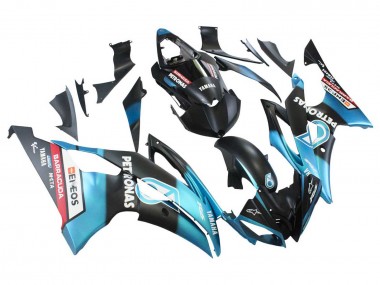 Meilleurs Carénages Moto Yamaha YZF 600 R6 2008-2016 - Bleu Clair Noir Mat Petronas ENEOS