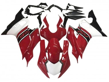Meilleurs Kits Carénage Moto ABS Yamaha YZF 600 R6 2017-2023 - Blanc Rouge Noir
