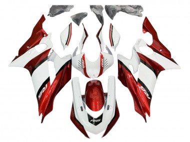 Meilleurs Kits Carénage Moto Yamaha YZF 600 R6 2017-2023 - Blanc Rouge Noir
