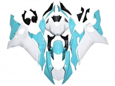 Meilleurs Carénages Moto Yamaha YZF 600 R6 2017-2023 - Blanc Bleu Clair