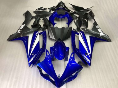 Meilleurs Carénages Moto Yamaha YZF R1 2007-2008 - Bleu Blanc Noir Mat
