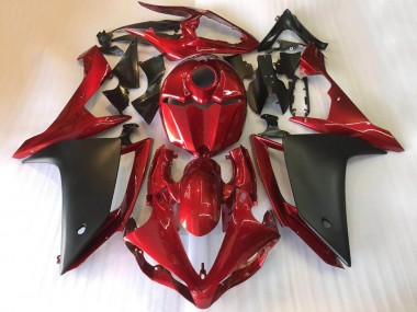Meilleurs Carénages Moto Yamaha YZF R1 2007-2008 - Rouge Noir Mat
