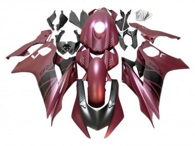 Meilleurs Carénages Moto Yamaha YZF 600 R6 2017-2023 - Rouge Marron Noir Mat
