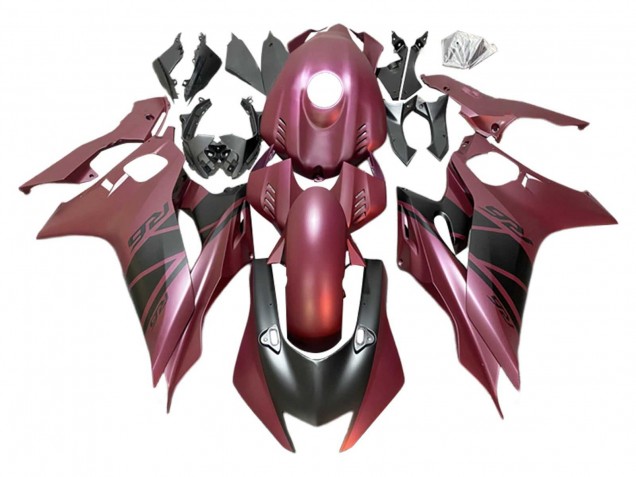 Carénages Moto Yamaha YZF 600 R6 2017-2023 - Rouge Marron Noir Mat