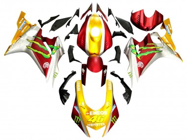 Meilleurs Carénages Moto Yamaha YZF 600 R6 2017-2023 - Or Rouge Vert Monstre
