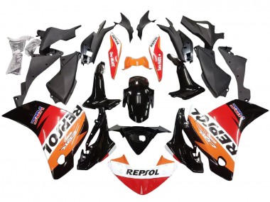 Meilleurs Carénages Moto Honda CBR250RR 2011-2015 - Orange Blanc Rouge Noir Glossy HRC Repsol