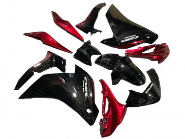 Meilleurs Carénages Moto Honda CBR250RR 2011-2015 - Noir Brillant Rouge