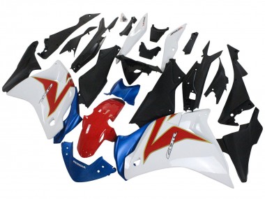 Meilleurs Carénages Moto Honda CBR250RR 2011-2015 - Blanc Rouge Bleu Clair