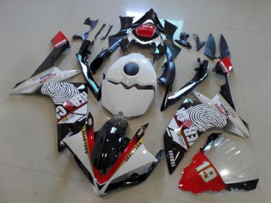 Meilleurs Carénages Moto Yamaha YZF R1 2007-2008 - Blanc Rouge Noir Jaune Dark Dog