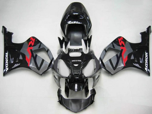 Carénages Moto Honda VTR1000 2000-2006 - Noir Brillant Gris