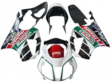 Meilleurs Carénages Moto Honda VTR1000 2000-2006 - Blanc Rouge Vert Noir Brillant Castrol
