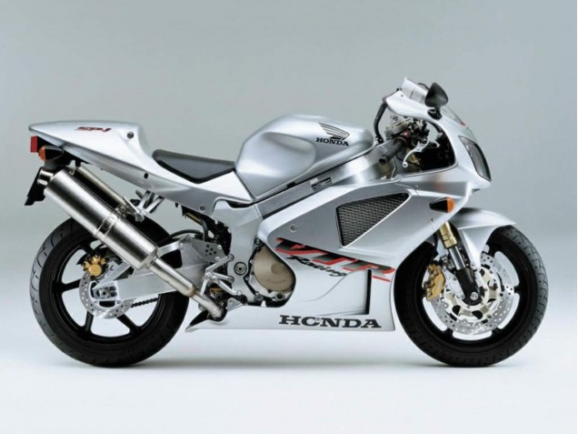 Carénages Moto Honda VTR1000 2000-2006 - Argent Blanc Courses