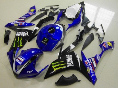 Meilleurs Carénages Moto Yamaha YZF R1 2007-2008 - Blanc Bleu Noir Vert Monstre
