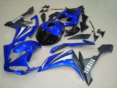 Meilleurs Carénages Moto Yamaha YZF R1 2007-2008 - Bleu Blanc Noir
