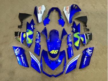 Meilleurs Carénages Moto Kawasaki Z1000 2010-2013 - Blanc Bleu Jaune Monstre