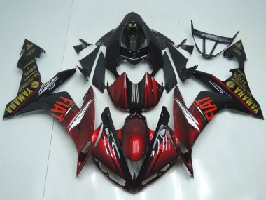 Meilleurs Carénages Moto Yamaha YZF R1 2007-2008 - Rouge Marron Noir Fiat