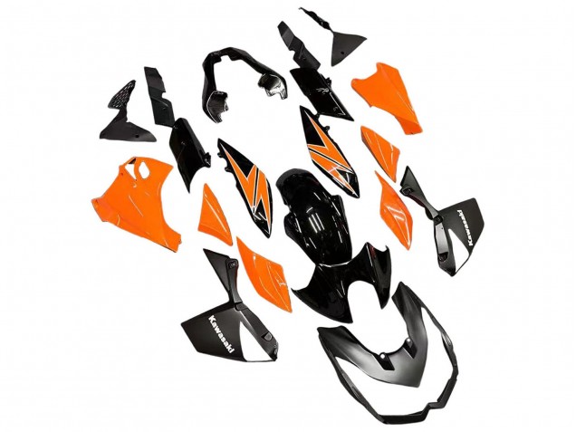 Carénages Moto Kawasaki Z1000 2010-2013 - Orange Noir Brillant