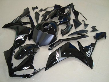 Meilleurs Carénages Moto Yamaha YZF R1 2007-2008 - Noir Brillant Noir Mat Blanc Décalque