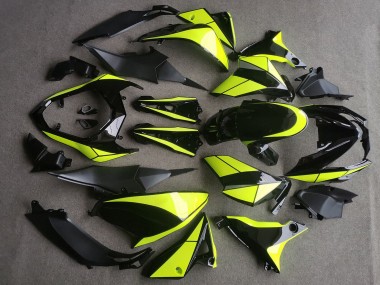 Meilleurs Carénages Moto Kawasaki Z800 2013-2018 - Noir Brillant Jaune Néon