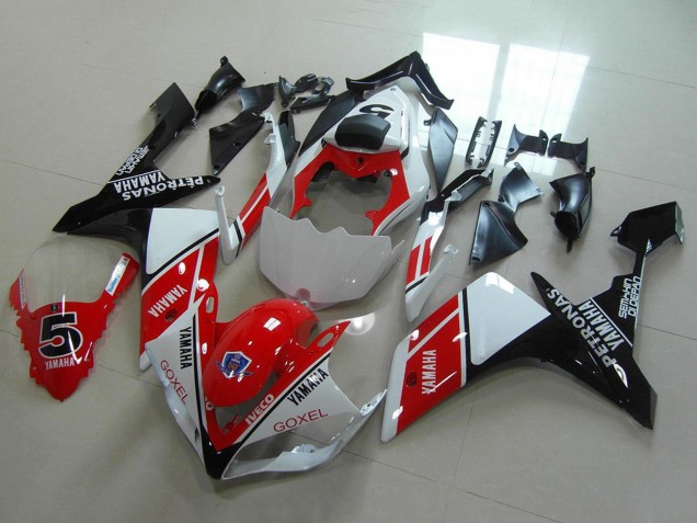 Carénages Moto Yamaha YZF R1 2007-2008 - Blanc Rouge Noir Petronas Goxel