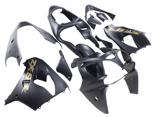 Carénages Moto Kawasaki ZX9R 2000-2001 - Noir Mat Or