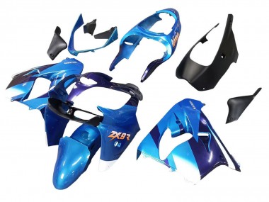Meilleurs Carénages Moto Kawasaki ZX9R 2000-2001 - Bleu Noir