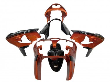 Meilleurs Carénage Moto Kawasaki ZX9R 2000-2001 - Orange Noir