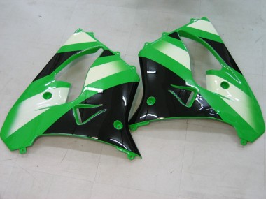 Meilleurs Carénages Moto Kawasaki ZX9R 2000-2001 - Vert Argent Noir