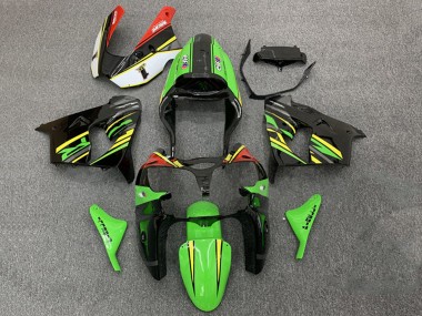 Meilleurs Carénages Moto Kawasaki ZX9R 2000-2001 - Vert Orange Noir