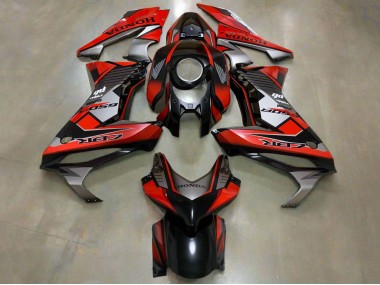 Meilleurs Carénages Moto Honda CBR650R 2019-2020 - Argent Rouge Noir Brillant