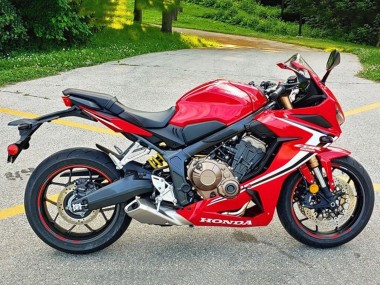 Meilleurs Carénages Moto Honda CBR650R 2019-2020 - Rouge Blanc Noir Bande