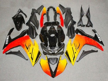 Meilleurs Carénages Moto Yamaha YZF R3/R25 2015-2018 - Jaune Rouge Noir