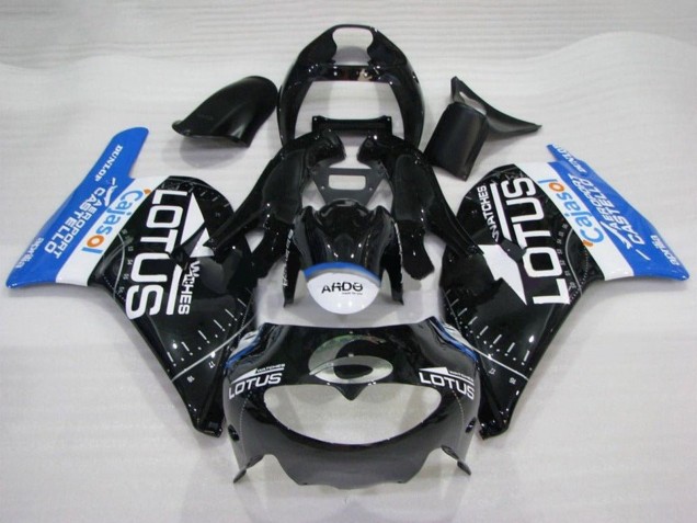 Carénages Moto Aprilia RS250 1995-1997 - Noir Brillant Blanc Bleu Lotus