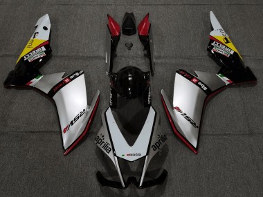 Meilleurs Kits Carénage Moto ABS Aprilia RSV4 1000 2009-2015 - Argent Rouge Noir Jaune