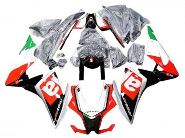 Meilleurs Carénages Moto Aprilia RSV4 1000 2009-2015 - Rouge Noir Argent Vert