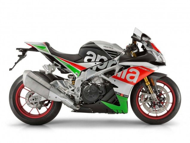 Carénages Moto Aprilia RSV4 1000 2009-2015 - Argent Rouge Noir Vert