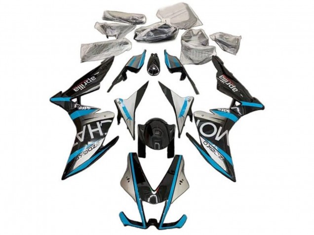 Carénages Moto Aprilia RSV4 1000 2009-2015 - Argent Noir Bleu