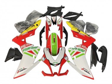 Meilleurs Carénages Moto Aprilia RSV4 1000 2009-2015 - Blanc Rouge Vert Jaune
