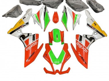 Meilleurs Carénages Moto Aprilia RSV4 1000 2009-2015 - Rouge Vert Blanc Jaune