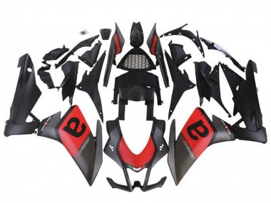 Meilleurs Carénages Moto Aprilia RSV4 1000 2009-2015 - Noir Mat Rouge