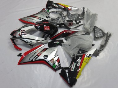 Meilleurs Carénages Moto Aprilia RSV4 1000 2009-2015 - Argent Rouge Noir Jaune