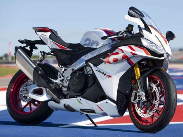Carénages Moto Aprilia RSV4 1100 2021-2024 - Blanc Rouge Bleu