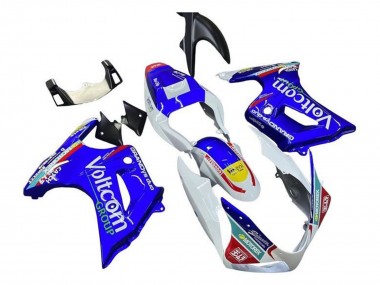 Meilleurs Carénages Moto Suzuki SV650 2003-2013 - Blanc Bleu Voltcom