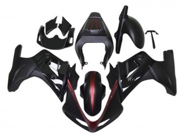 Meilleurs Carénages Moto Suzuki SV650 2003-2013 - Noir Mat Rouge Noir Brillant