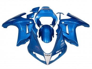 Meilleurs Carénages Moto Suzuki SV650 2003-2013 - Bleu Blanc
