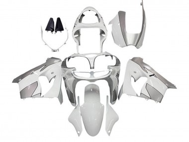 Meilleurs Carénages Moto Kawasaki ZX9R 2000-2001 - Blanc Argent