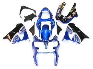 Meilleurs Carénage Moto Kawasaki ZX9R 2002-2003 - Bleu Blanc Noir